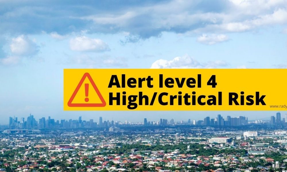 Alert level 4 high risk