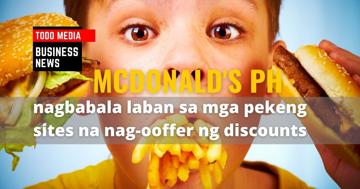 McDonald's PH, nagbabala laban sa mga pekeng sites na nag-ooffer ng discounts