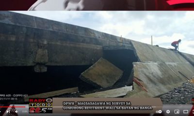 VIDEO REPORT - DPWH MAGSASAGAWA NG SURVEY SA GUMUHONG REVITMENT WALL SA BAYAN NG BANGA