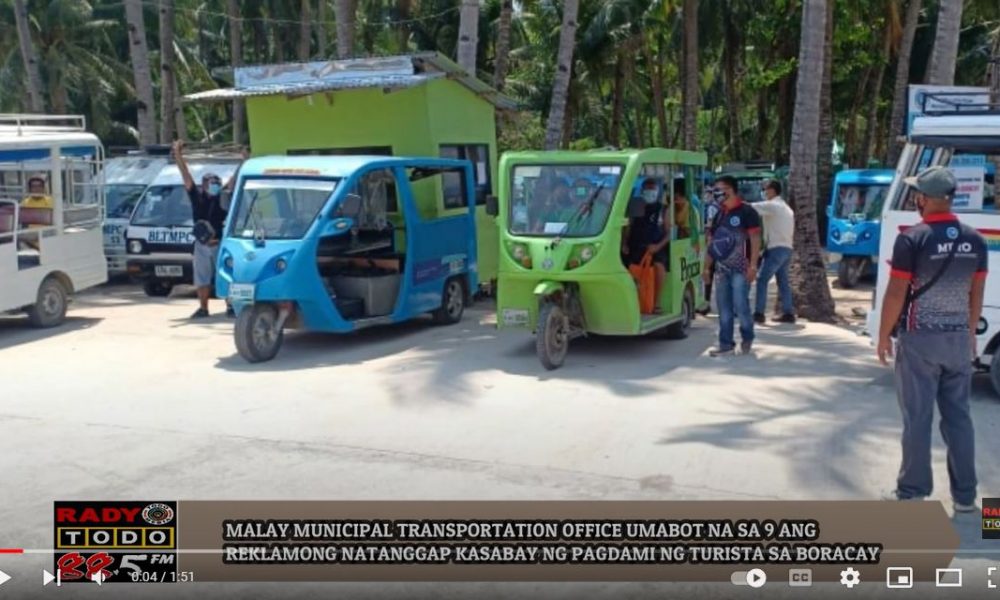 VIDEO REPORT - MALAY MUNICIPAL TRANSPORTATION OFFICE UMABOT NA SA 9 ANG REKLAMONG NATANGGAP